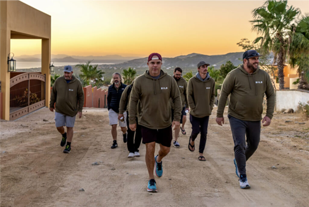 retreat group walking